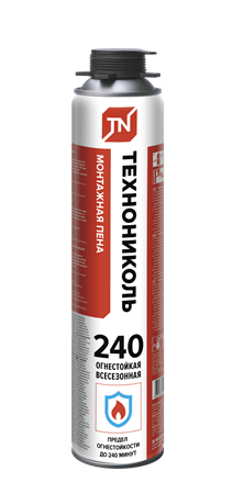 Пена монтажная огнестойкая ТЕХНОНИКОЛЬ 240 PROFESSIONAL 2861 - фото 7101